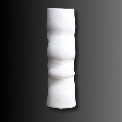ZIG ZAG, vazǎ decorativă alb negru [2]