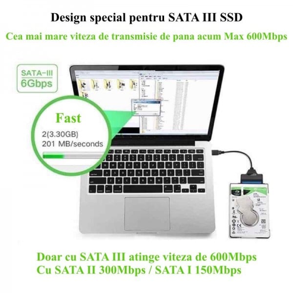 Cablu convertor adaptor USB pentru Hard Disk SATA [1]