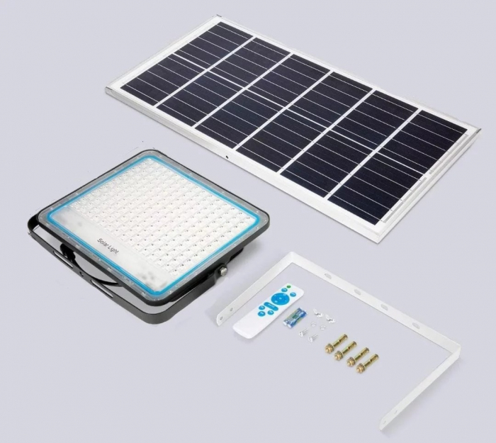Proiector solar 60W cu panou solar si telecomanda [5]