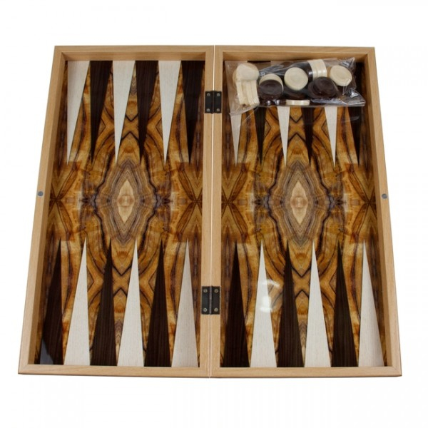 Joc de table, cutie lemn, lacuit, 50 cm, maro deschis [4]