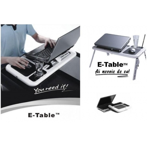 Masuta pentru laptop multifunctionala E-Table, pliabila [3]