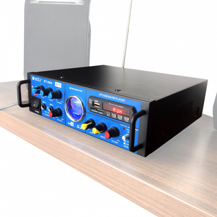 Amplificator audio profesional cu Bluetooth MP3 Player si Radio FM BT-288 [3]