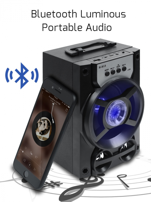 Boxa portabila cu Bluetooth si radio FM, acumulator intern [2]