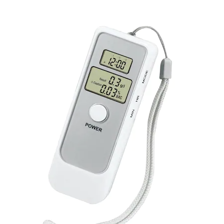 Tester alcoolemie profesional cu ecran LCD, termometru si ceas [1]