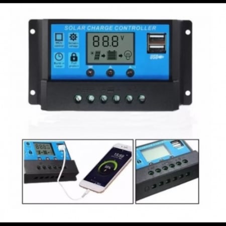 Controller 30A pentru panou solar, Afisare LCD, Iesire USB (5v-2A) [0]