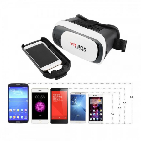 Ochelari Virtuali VR-BOX compatibili cu smartphone-uri, ecran de la 4, 7 inchi pana la 6.0 inch, alb [3]