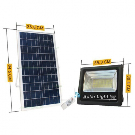 Panou solar cu proiector 200W, cu telecomanda [2]