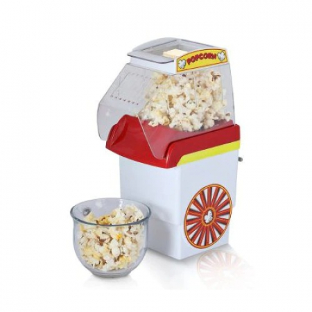 Aparat pentru popcorn, 1200 W, 0.27 l, Alb/Rosu [0]