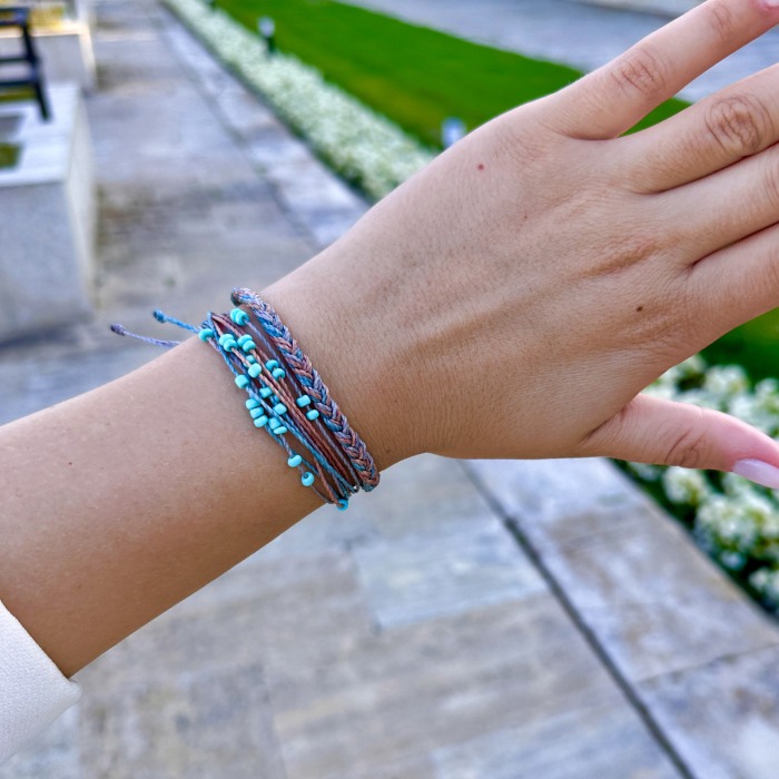 Set Bratari din Snur Velar Blue Stars Pack [4]