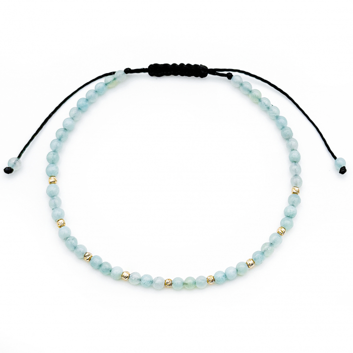 Amazonite Stones with 14K Gold Beads Bracelet [2]