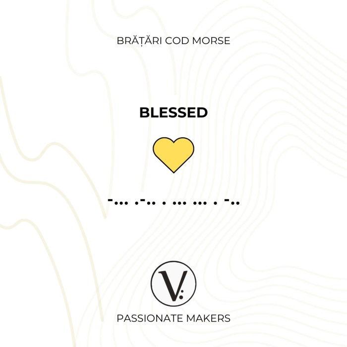 Bratara Velar Cod Morse - BLESSED [2]