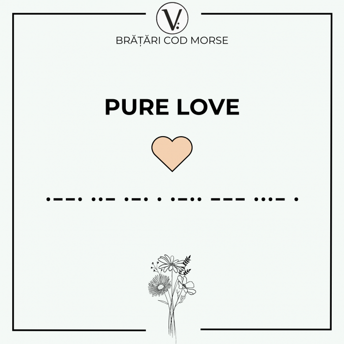 925 Sterling Silver Morse Code Bracelet - PURE LOVE [2]