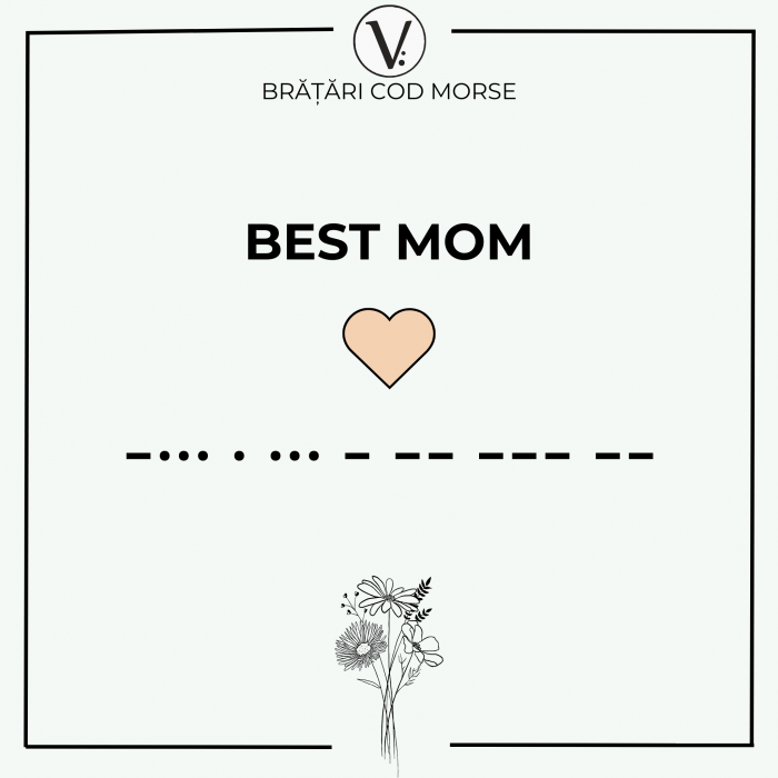 925 Sterling Silver Morse Code Bracelet - BEST MOM [2]