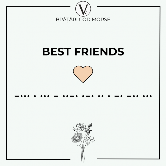 Bratara Velar Cod Morse din Argint 925 - BEST FRIENDS [2]