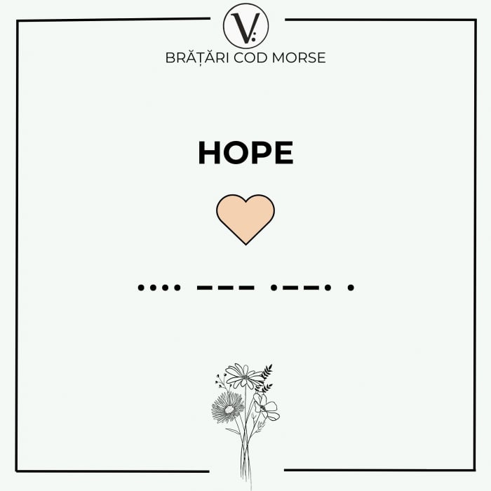 925 Sterling Silver Morse Code Bracelet - HOPE [2]