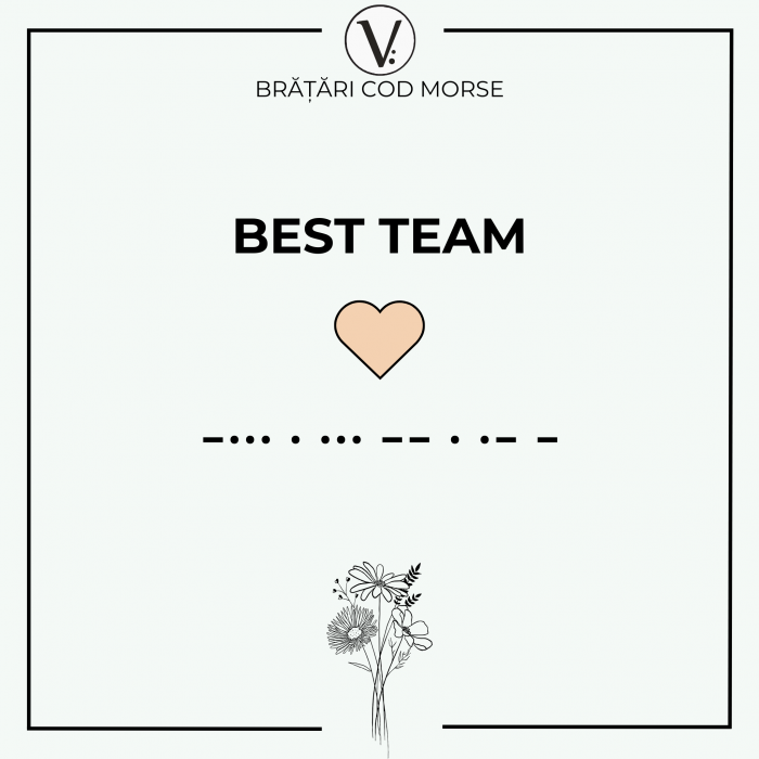 Bratara Velar Cod Morse din Argint 925 - BEST TEAM [2]