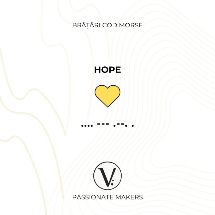 Bratara Velar Cod Morse - HOPE [2]