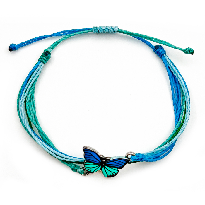 Bratara Velar cu Fluturas Albastru-Verde [2]