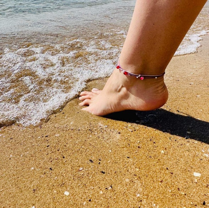 Gemstones Anklet Bracelet and 925 Sterling Silver Beads [3]