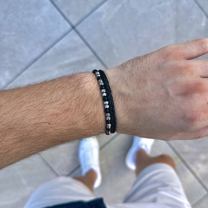 Bratara din Snur Velar Impletita Black [3]