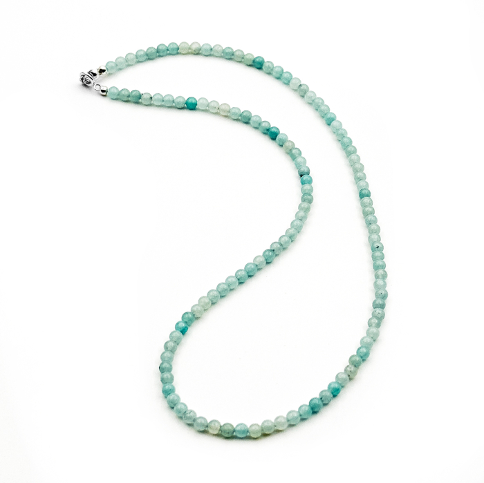 Amazonite and 925 Sterling Silver Beads Choker [1]