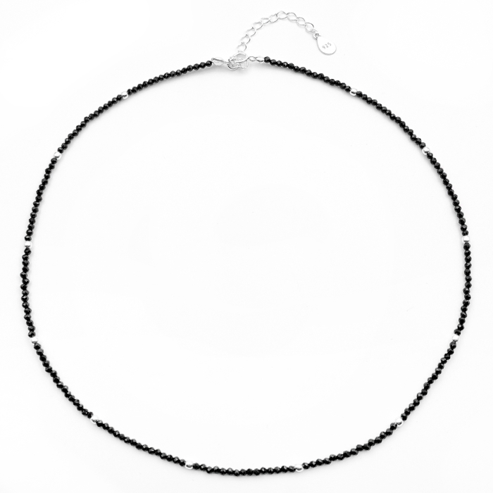 Colier Velar cu Spinel Fatetat si Bile din Argint 925 [3]