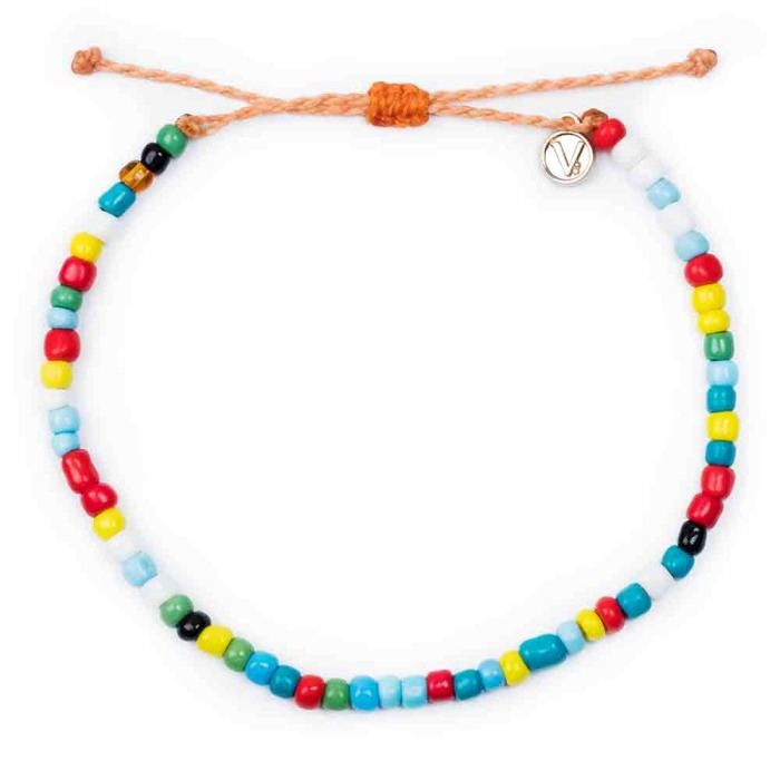 Bratara din Snur Velar Multicolor Beads Anklet [2]
