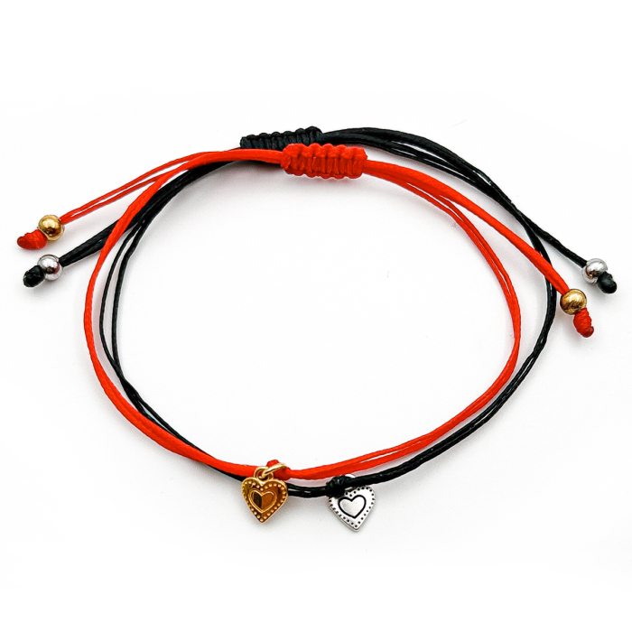 Set Bratari Cuplu cu Inimioare Inox [2]