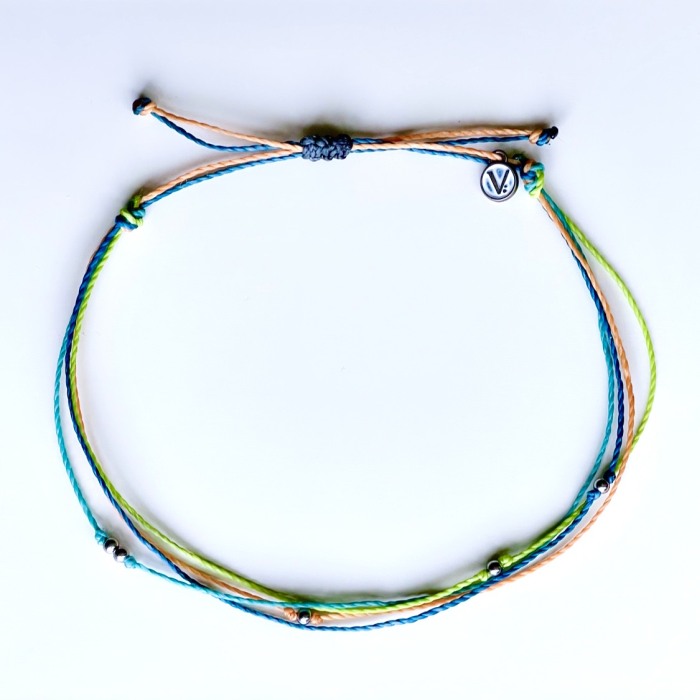 Bratara din Snur Velar Simple Beads Anklet [4]