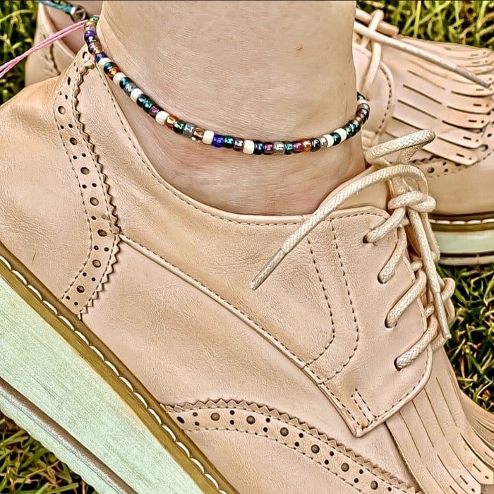 Bratara din Snur Velar TOHO Multicolor Beads Anklet [2]
