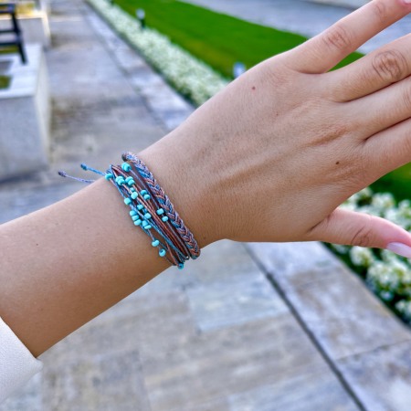 Set Bratari din Snur Velar Blue Stars Pack [3]
