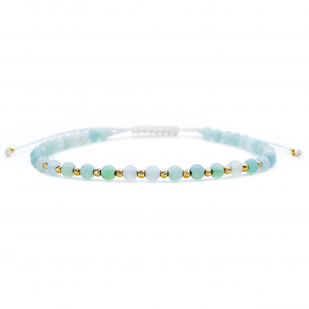 Entire Collection - Amazonite Stones with 14K Gold Beads Bracelet
