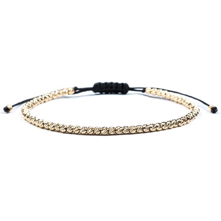 For Men - Thread and 14K Gold Beads Bracelet