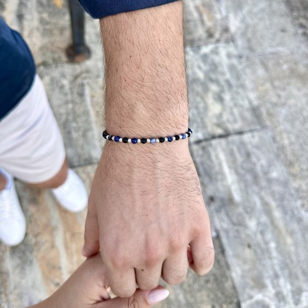 Onyx, Sodalite and 925 Sterling Silver Beads Bracelet [2]