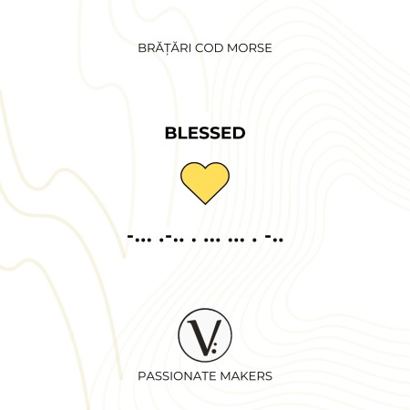 Bratara Velar Cod Morse - BLESSED [1]