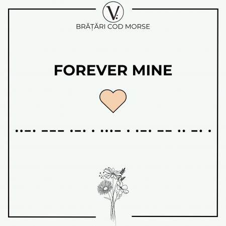 Bratara Velar Cod Morse din Argint 925 - FOREVER MINE [1]