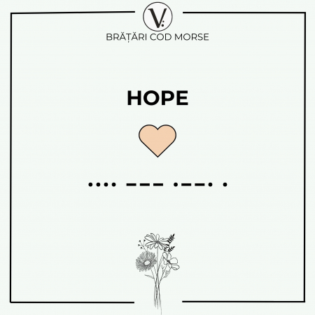 Bratara Velar Cod Morse din Argint 925 - HOPE [1]