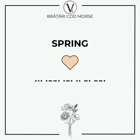 Bratara Velar Cod Morse din Argint 925 - SPRING [1]