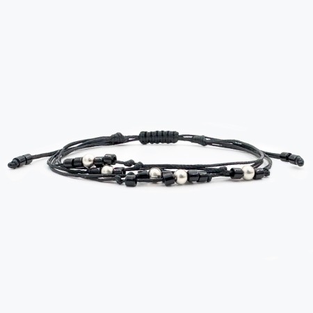 Entire Collection - Myiuki and 925 Sterling Silver Polished Beads Bracelet