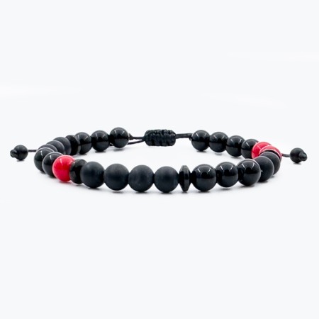 Entire Collection - Bratara din Snur Velar cu Pietre Onix
