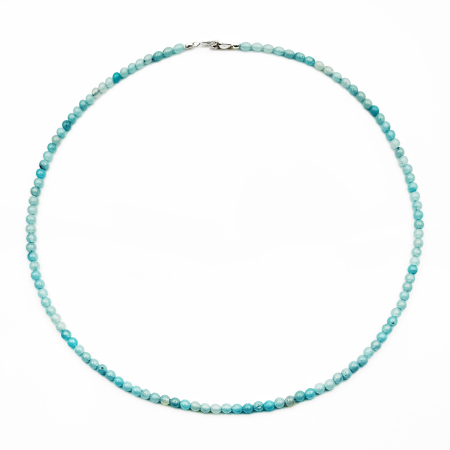 Amazonite and 925 Sterling Silver Beads Choker [1]