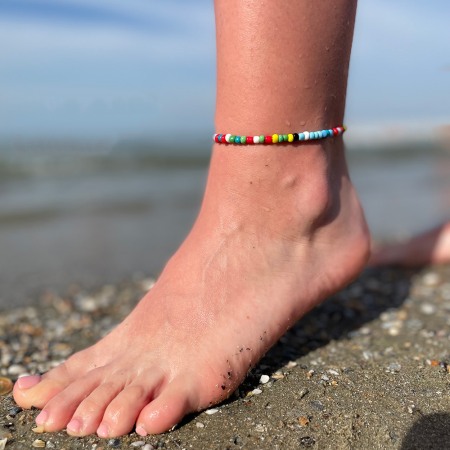 Entire Collection - Bratara din Snur Velar Multicolor Beads Anklet