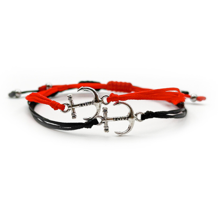 Colectia de Bratari Velar - Set Bratari Cuplu Ancora Iubirii