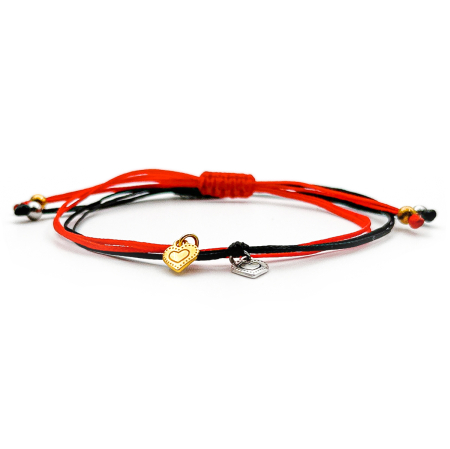 Colectia de Bratari Velar - Set Bratari Cuplu cu Inimioare Inox