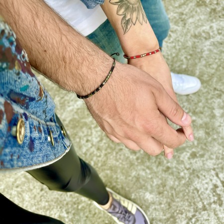 Miyuki Morse Code Bracelet Set - LOVE YOU ALWAYS [2]