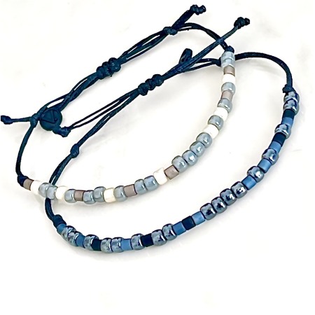 Originals Ⓥ Collection - Toho Morse Code Bracelet Set - TILL THE END