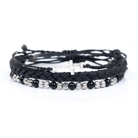 Set Bratari din Snur Velar Black Cross [1]