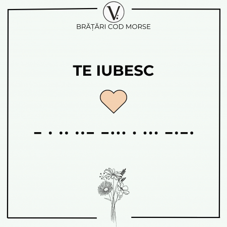 Set Bratari Velar Cod Morse din Argint 925 - TE IUBESC [1]