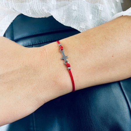 Silver Cross With Red [1]