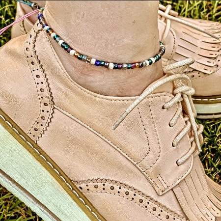 Bratara din Snur Velar TOHO Multicolor Beads Anklet [1]